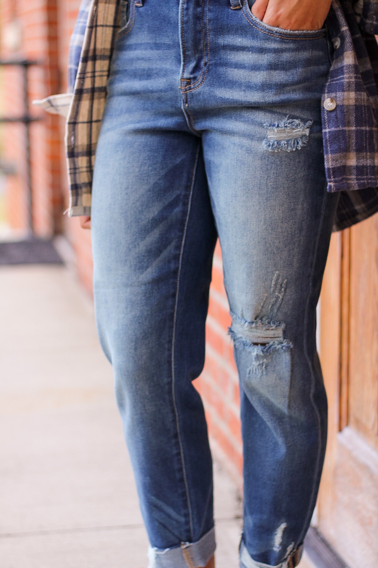 Seasonal Bliss High-Rise Boyfriend Jeans