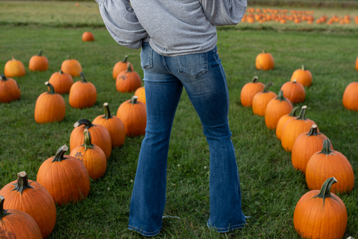 Vintage Washed Flare Jeans